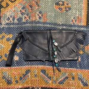 Boho leather handbag